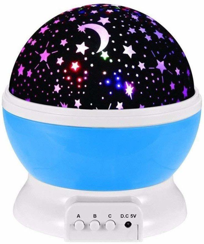 Star Moon Master 360 Degree Sky Rotating Cosmos Color Changing 136 Night Lamp  (13 cm, Multicolor)