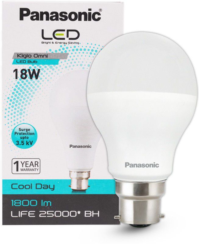 Panasonic 18 W Round B22 LED Bulb  (White)