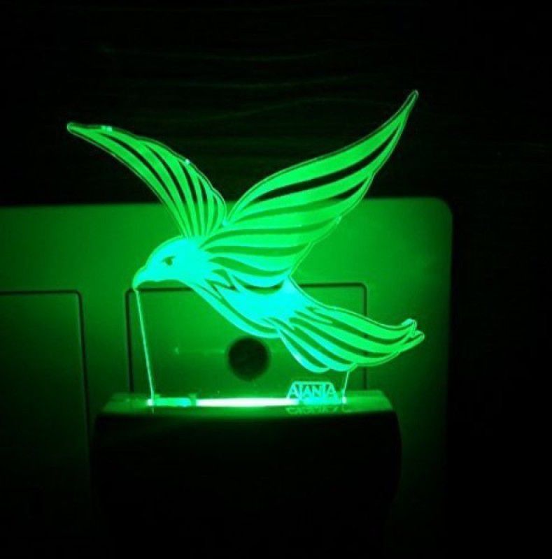 AJANTA Bird (Code - 2025) 3d Night Lamp  (4 cm, Multicolor)