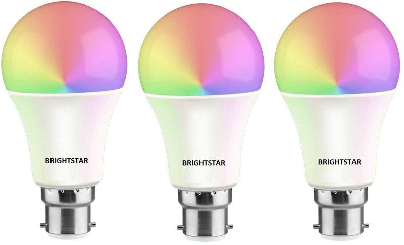 Brightstar 9 W HID B22 Decorative Bulb  (Multicolor, Pack of 3)
