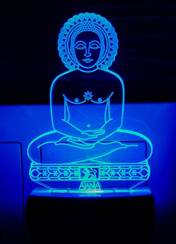 AJANTA Buddha Bhagwan Code : 2045 3d Night Lamp  (20 cm, Multicolor)