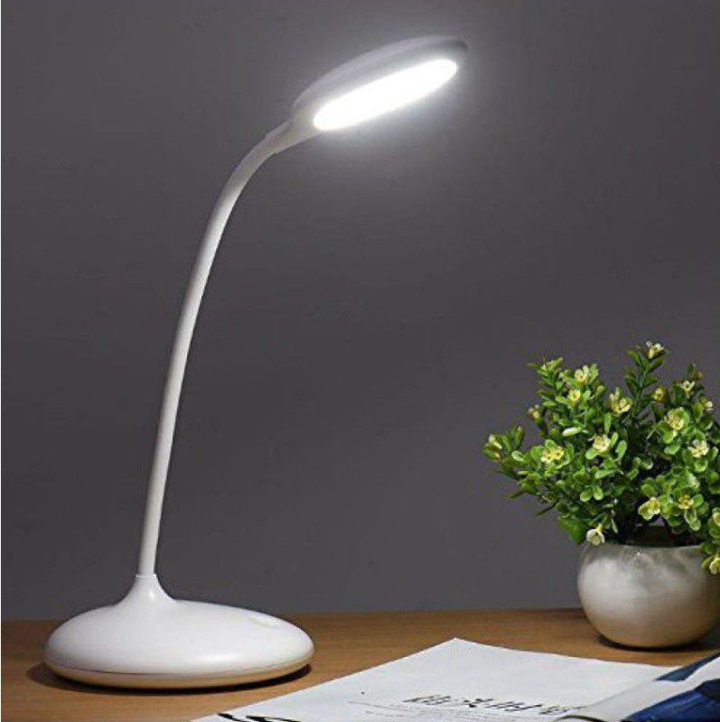 Remeka LED TABLE LAMP Rechargeable & Flexible Study Lamp  (30 cm, White)