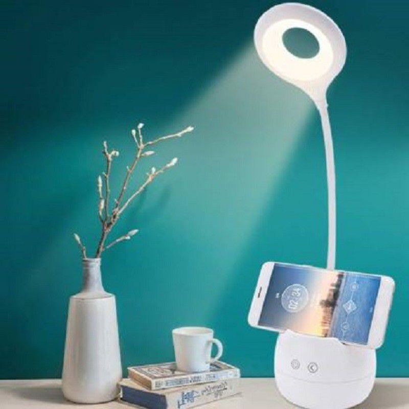 AKR Desk Light with 3 Shades Touch Control Light and Mobile Holder Design Study Lamp (60 cm, White) Study Lamp  (60 cm, White)