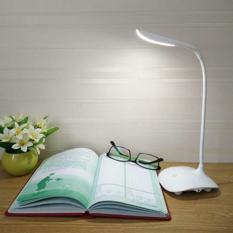 Students Led Study Desk Table Lamp Study Lamp  (25 cm, White)