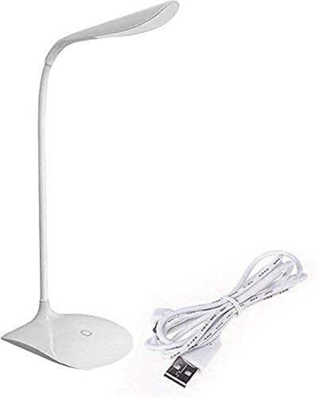 AOQ Rechargeable LED Touch On/Off Switch Desk Lamp Children Eye Protection Student Study Reading Dimmer Rechargeable Led Table Lamps USB Charging Touch Dimmer Study Lamp  (10 cm, White)