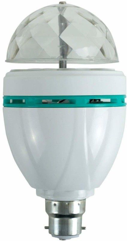 Birud Crystal Disco LED Rotating Bulb Light Lamp for Party/Home/Diwali Decoration Single Disco Ball  (Ball Diameter: 12 cm)