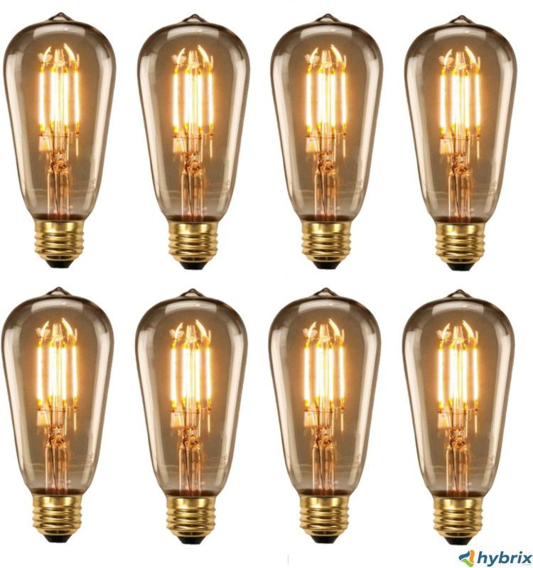 4 W Decorative E26, E27 LED Bulb  (Gold, Pack of 8)