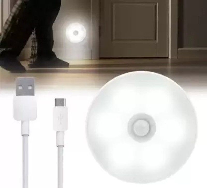 BSVR LED Smart Motion Sensor Light 088 USB Rechargeable Stick-Anywhere Night light 6 hrs Bulb Emergency Light  (White)