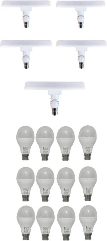 10 W, 15 W T-Bulb B22 LED Bulb  (White, Pack of 17)