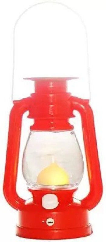 THUNDER SOLOR LALTEN LIGHT LED Red Plastic Table Lantern  (25 cm X 13 cm, Pack of 1)