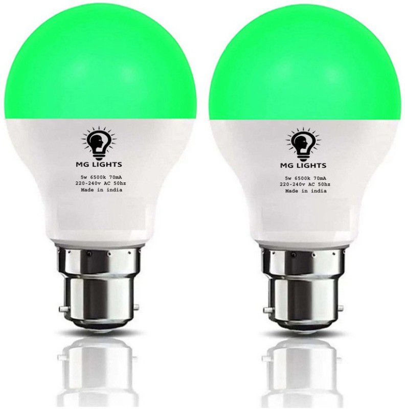5 W Arbitrary B22 LED Bulb  (Green, Pack of 2)