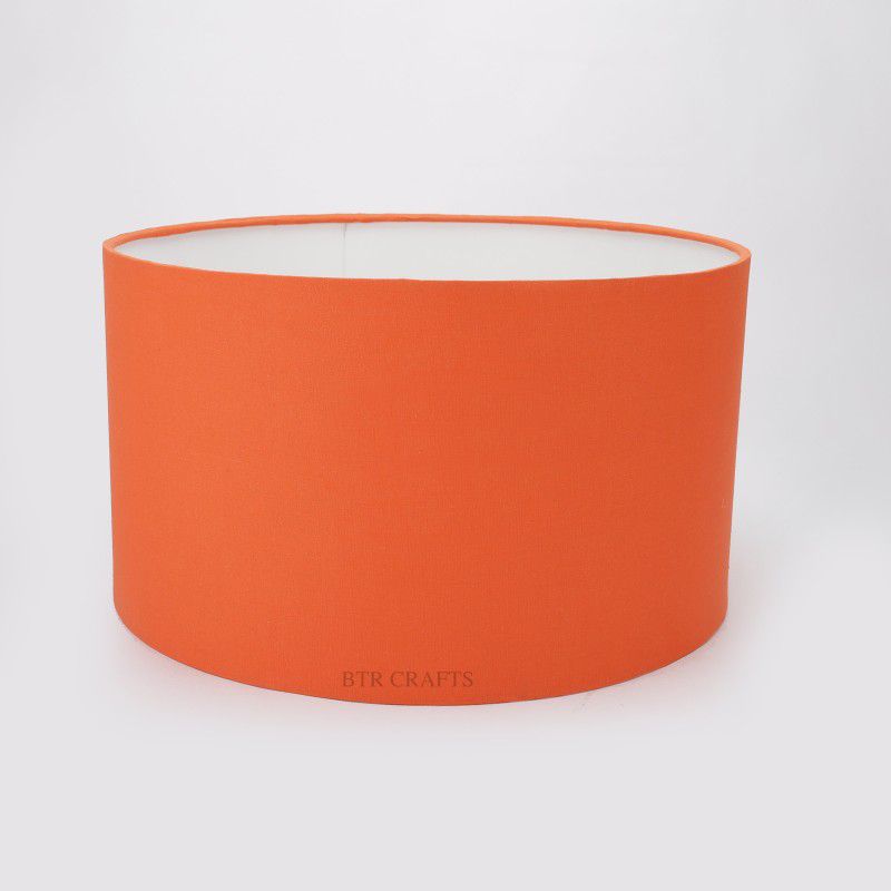 BTR Crafts 14" Inches Orange Drum Table Lamps Lamp Shade  (Cotton)