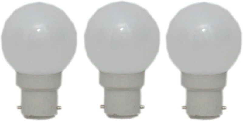 0.5 W Round B22 LED Bulb  (White, Pack of 3)
