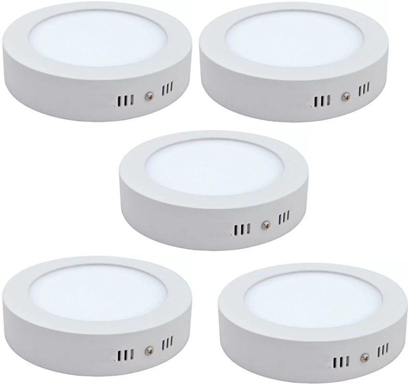 Dhija 6 Watt CBL Round Surface Led Panel Conceal Down Light White 5 Pcs Ceiling Light Ceiling Lamp  (White)