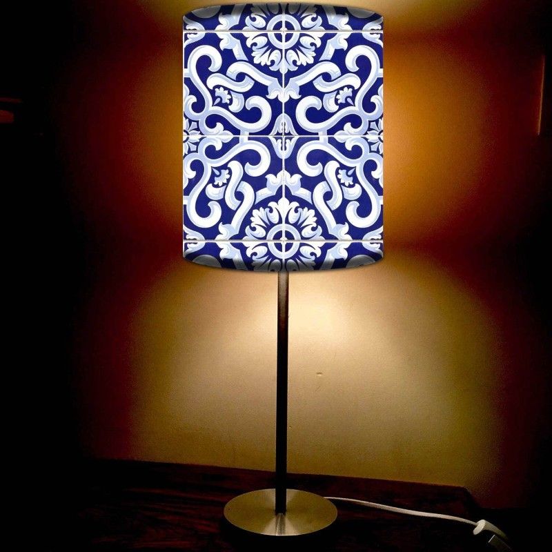Nutcase Blue Tiles Table Lamp  (54 cm, Multicolor)