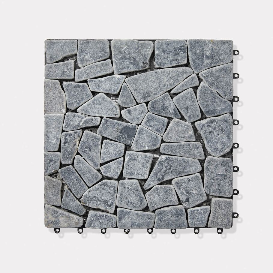 4 Pack Grey Stone Decking Tiles