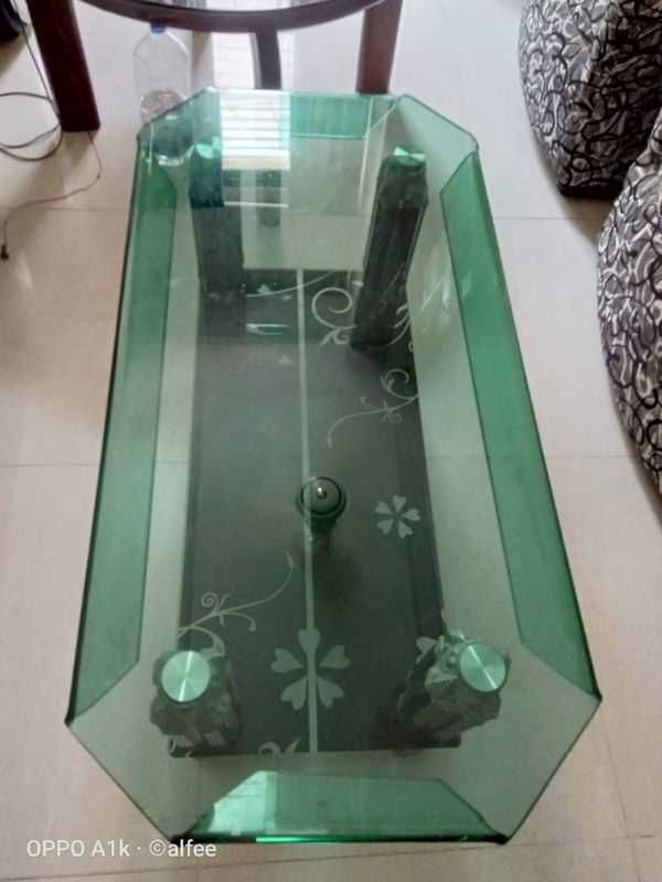 Glass tea table