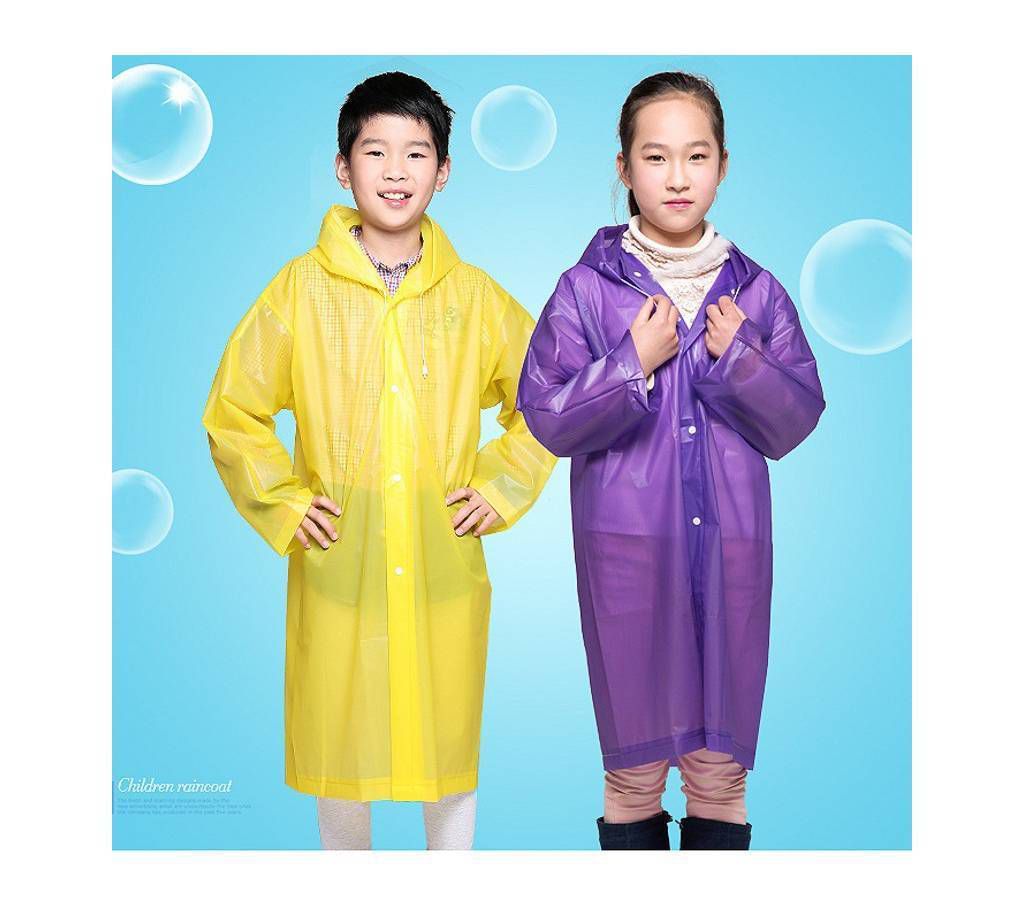 Children Rainwear Waterproof Hooded Rain Coat