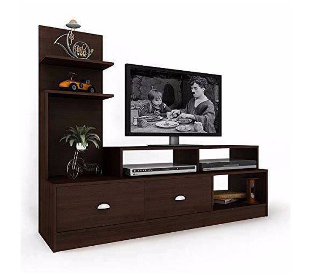 LCD/LED TV Wooden Stand Trolley with shelf