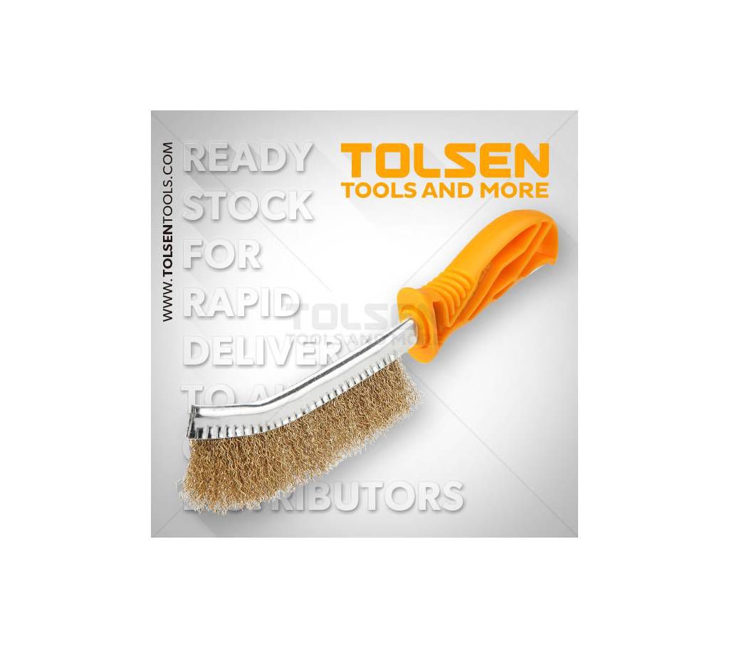 TOLSEN (2pcs) Universal Stainless Steel Wire Brush, 10" (250mm) 32060