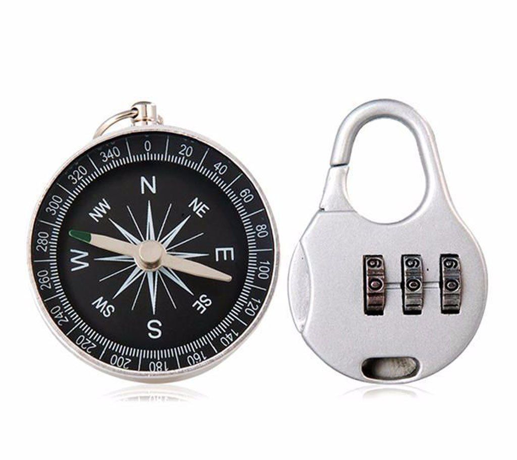 Reset-able Combination Pad lock & Compass