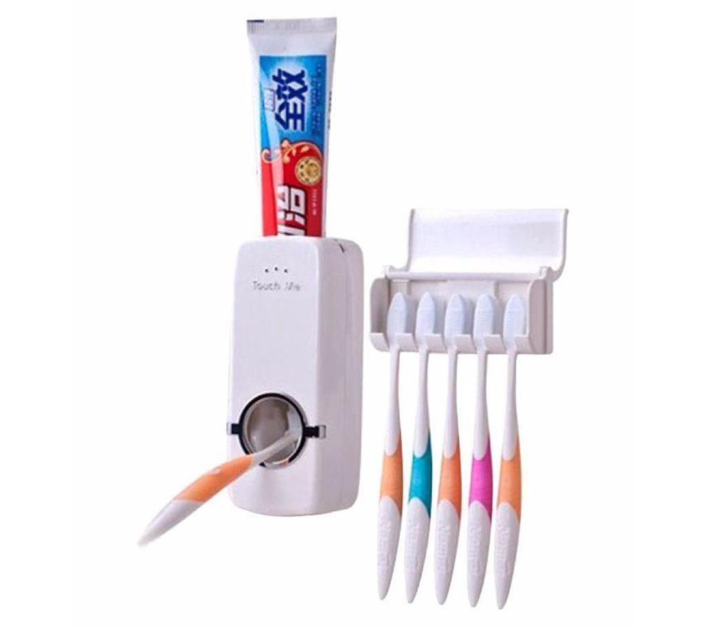 Touch Me Toothpaste Dispenser & Brush Holder  