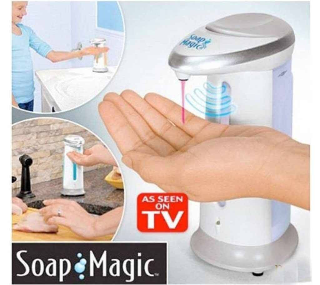 Sensor Magic Soap Dispenser - White and Sky Blue