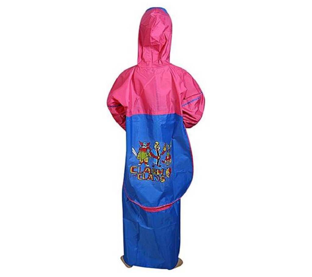 Multi color Kids Raincoat with School bag Carrier