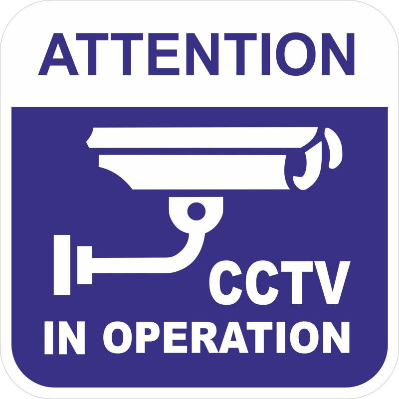 signEver Attention Cctv In Operation Sign Board For bank company office shopping mall shops Security Information Vinyl Signage Emergency Sign