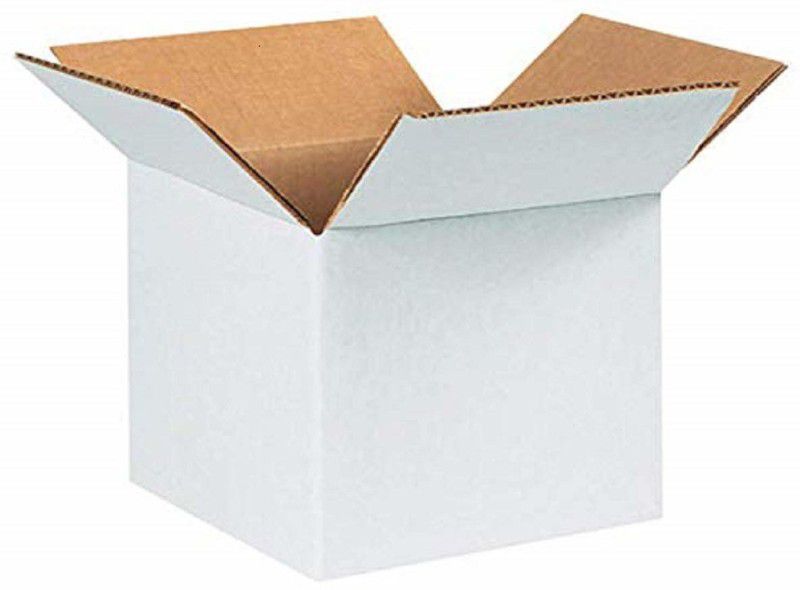 zyrah Corrugated Cardboard Packaging Box  (Pack of 50 White)