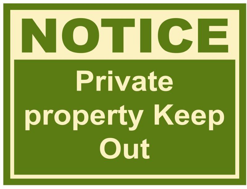 999Store notice private property Emergency Sign