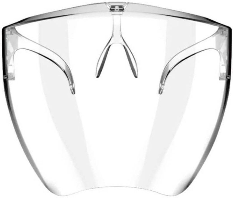 medzarc Protective Face Shield Full Cover Visor Glasses/Sunglasses (Anti-Fog/Reusable/Unbreakable/washable)- Unisex Protective Face Mask Safety Visor (Size - FREE) Safety Visor  (Size - Free)