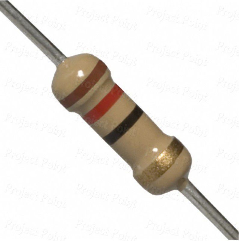 jivith 12 Ohm 1W Carbon Film Resistor 5% - High Quality pack of 100 units Fixed Resistor  (2.2 ohm +5%, -5%)