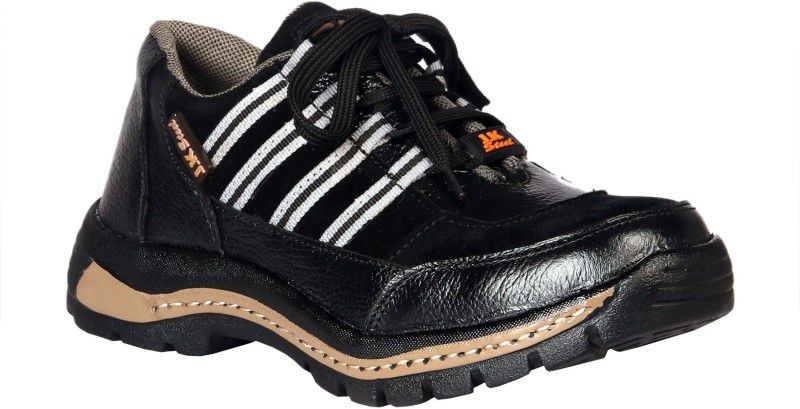 JK STEEL JKPA058BLK Steel Toe Genuine Leather Safety Shoe  (Black, S1)