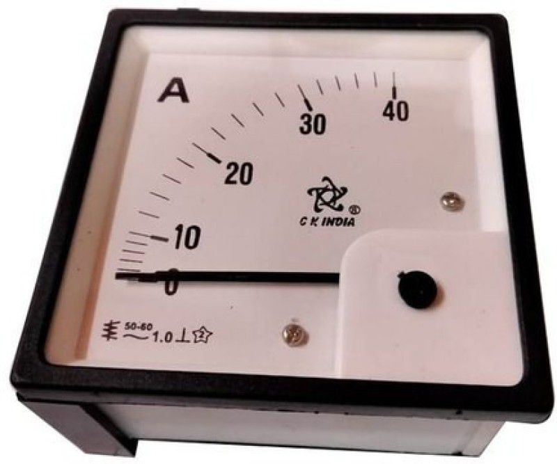 CKINDIA 96mm 40 Ampere Meter Fitted in Brass Nut and Volt (Analog) Ammeter
