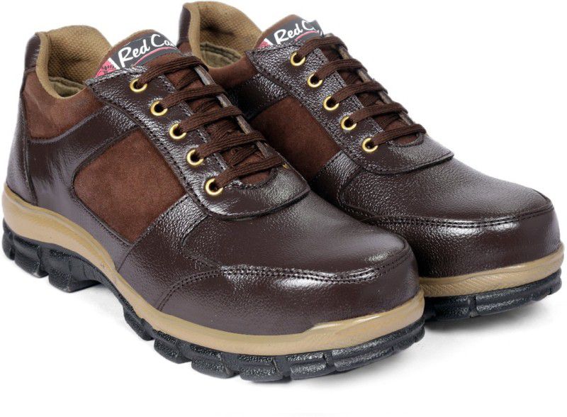 RED CAN SGE1168 Steel Toe Genuine Leather Safety Shoe  (Brown, S1)