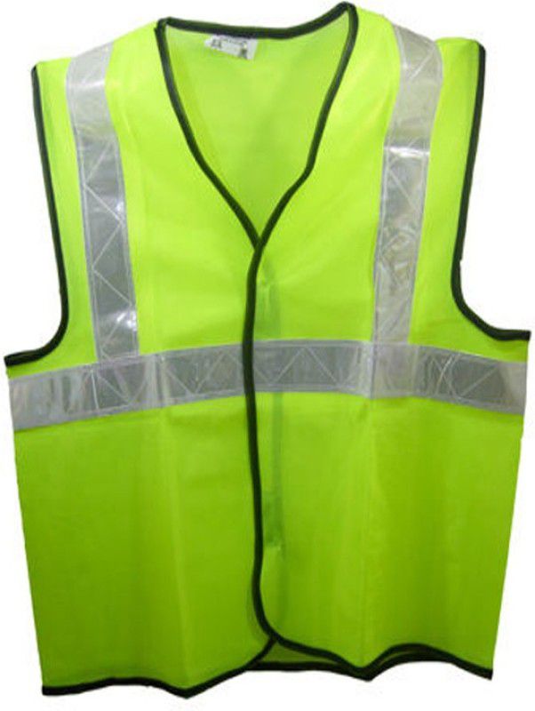 Brite Eye JCK_GR_1 Safety Jacket  (Fluorescent Green)