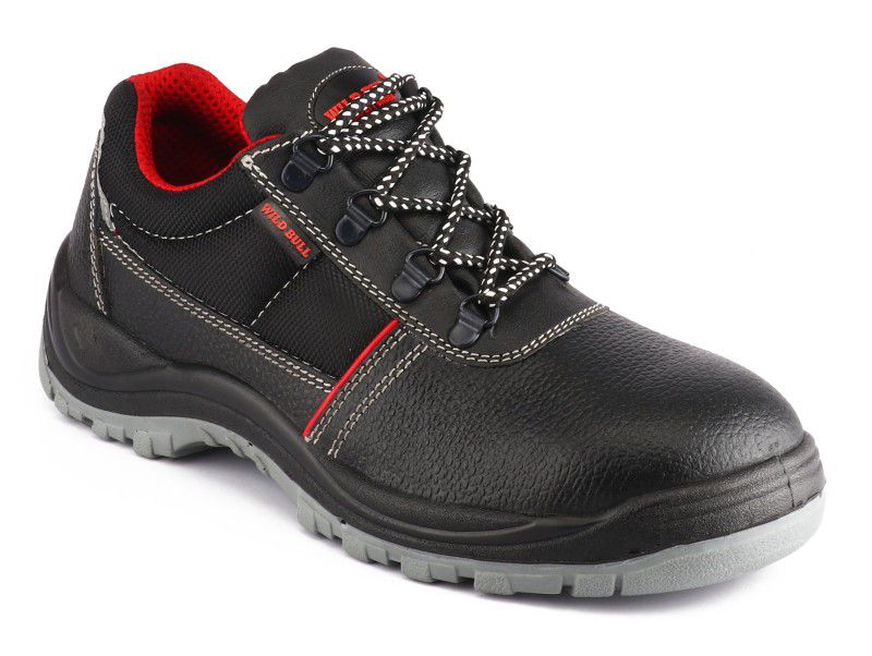 Wild Bull QAZ_03 Steel Toe Genuine Leather Safety Shoe  (Black, S1P)