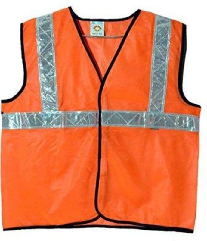 PK Aqua Reflective Safety Uniform Jackets,Over Coat,Free Size,Orange Color (3 Pcs) Safety Jacket  (Reflective Safety Uniform Jackets,Over Coat,Free Size,Orange Color (3 Pcs))