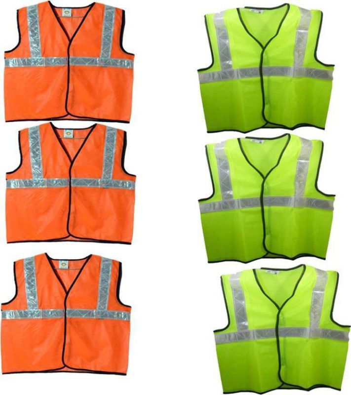 ETS ETS10 Safety Jacket  (ORANGE,GREEN)