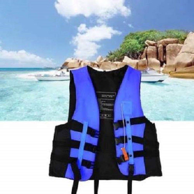 REPLEX blue Swimming Life Jacket Swimming Boating Drifting Floating Vest with Whistle Safety Jacket  (blue)