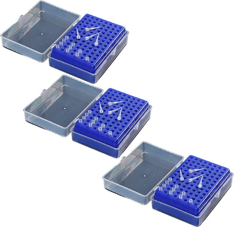 HOMEOTRADE micro box_2-200ul_3 pack Polypropylene Test Tube Rack  (90 Blue)