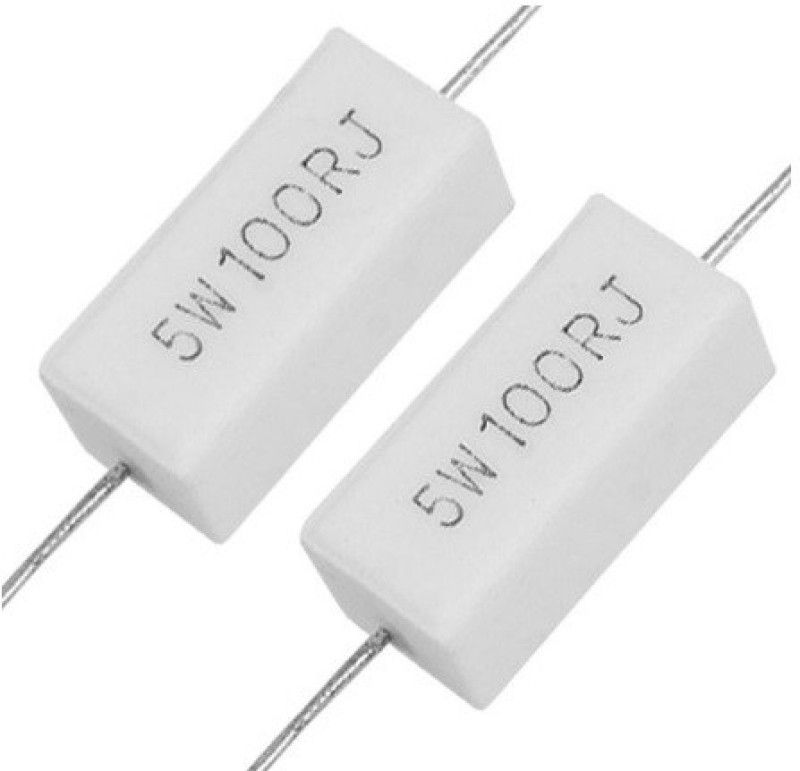 EMERGING TECHNOLOGIES 100 OHM 5W WIRE WOUND RESISTORS 100E Fixed Resistor  (100 ohm ±10%)