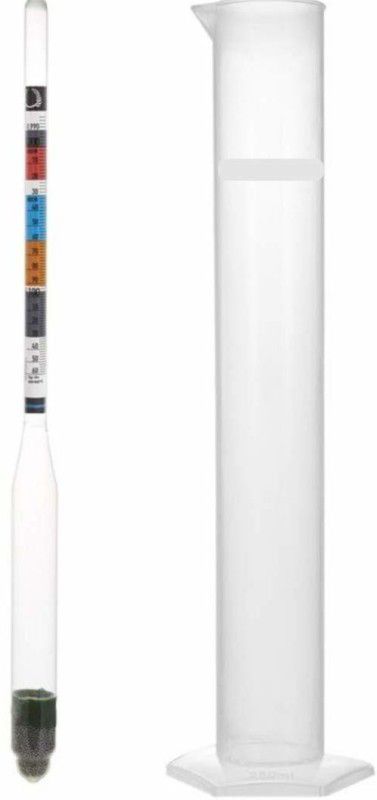 BOMBEY SCIENTIFIC Petrol Hydrometer(0.700-0.750) And Plastic Measuring Cylinder 250 ml. - COMBO - (Set Of 1) Plastic Graduated Cylinder  (250 ml)