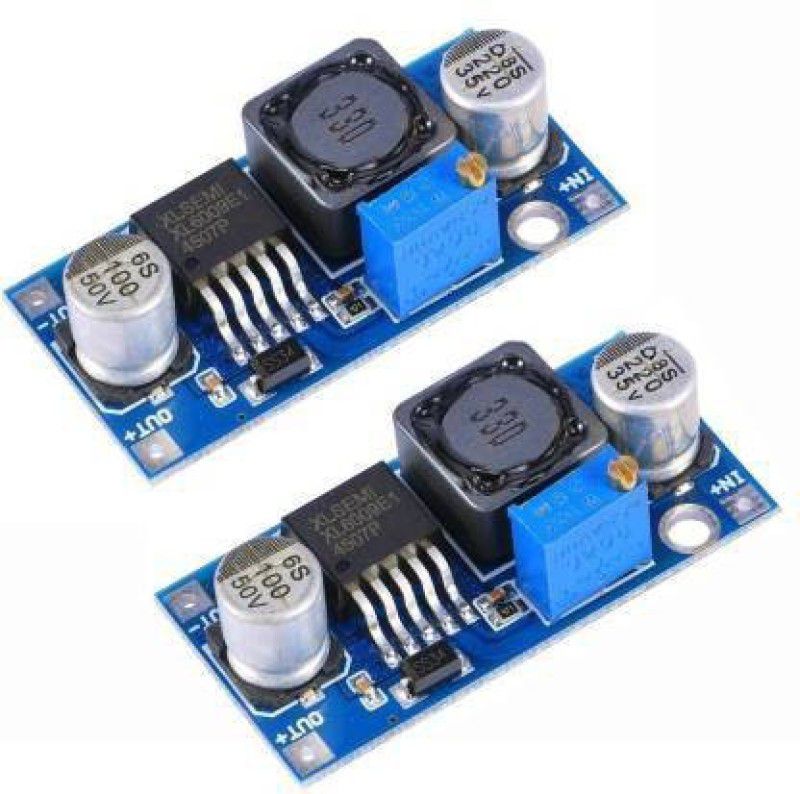 keertan kalp 2 Pcs XL6009 DC-DC Step-up Module with Adjustable Booster Power Supply Module (Pack of 2) Micro Controller Board Electronic Hobby Kit Multilayer PCB