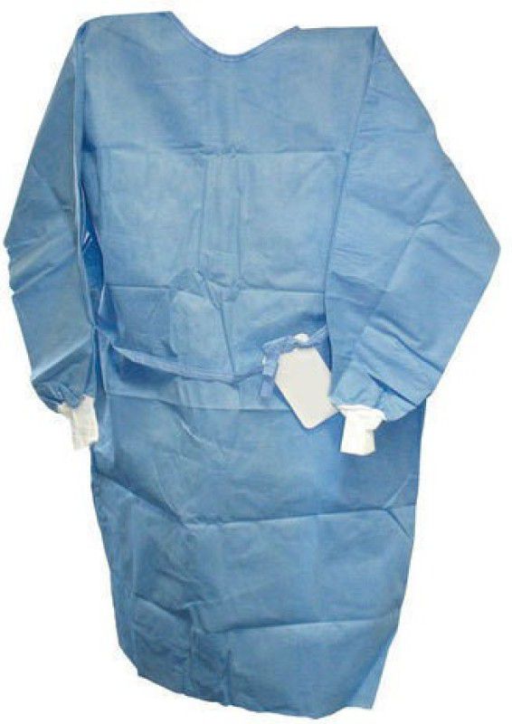 RSDWAG Disposable Surgical Reinforced Gown (Medium) Gown (Pack Of 1 ) Safety Jacket  (Blue .)