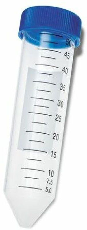 BOMBEY SCIENTIFIC Transparent Plastic Graduated Centrifuge Tube 50Ml For Measuring - Pack Of 10 Pc Clinical Centrifuges