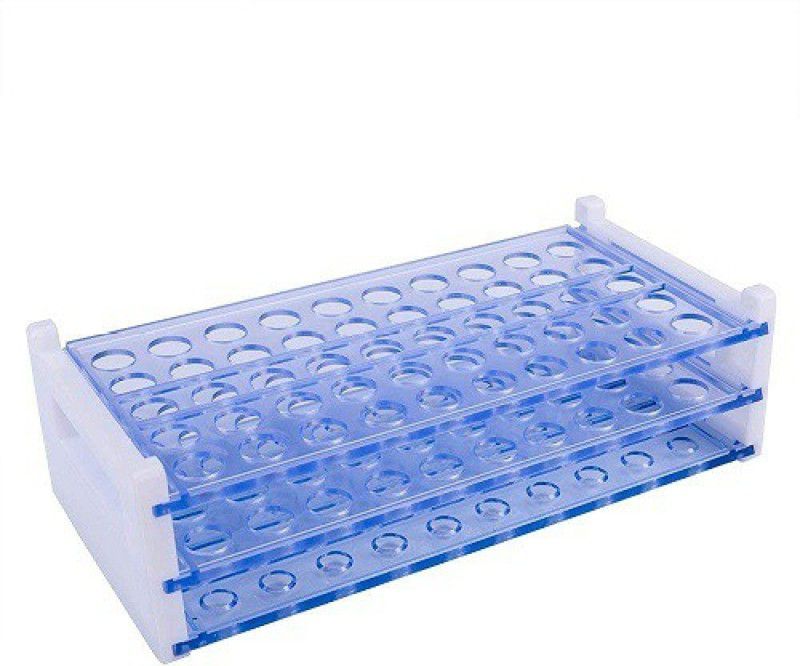 EXCLIQ Test Tube Stand or Rack for laboratory 3 TIER,16 MM 50 HOLE,1 PIECE Plastic Test Tube Rack  (0 Blue)