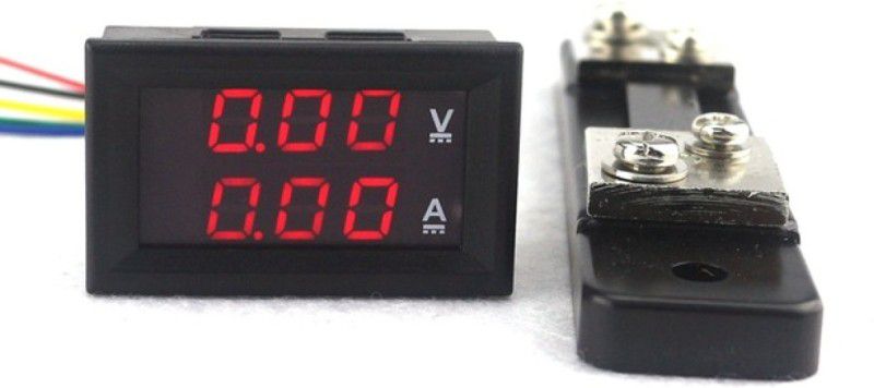 KitsGuru DC 0-100V 0-50A + Shunt Dual Red or Blue LED Digital Voltmeter Ammeter Voltage AMP Power Meter 12V Voltmeter  (Digital)