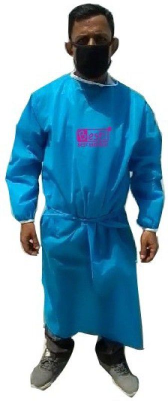 shanaz fashion Shahnaz Fashion PPE gown 70GSM Safety Jacket  (Blue)